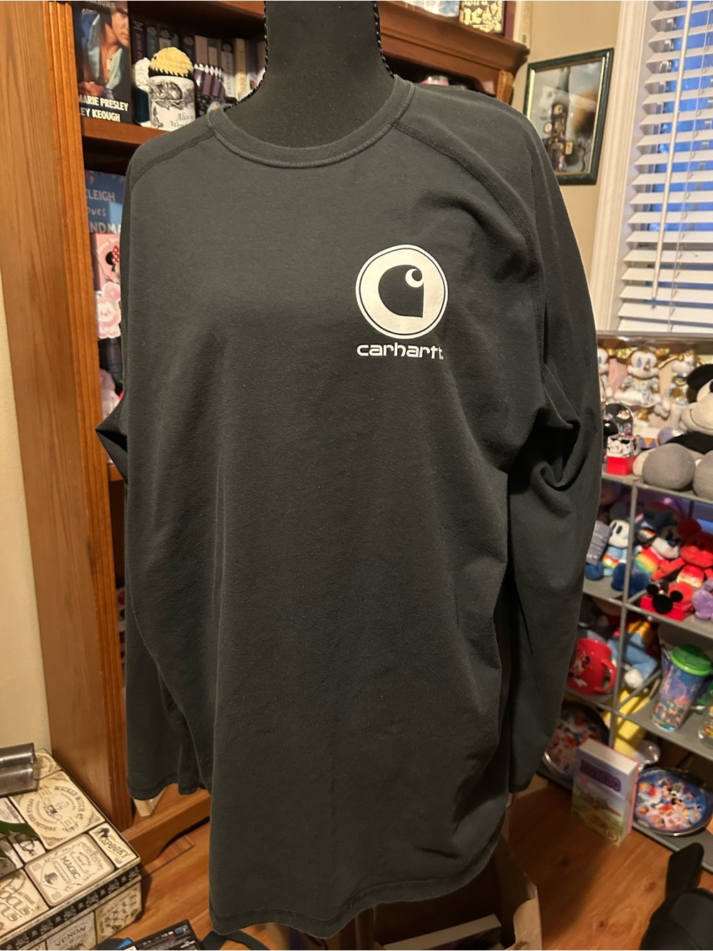 Carhartt Black Long-Sleeve Logo Tee